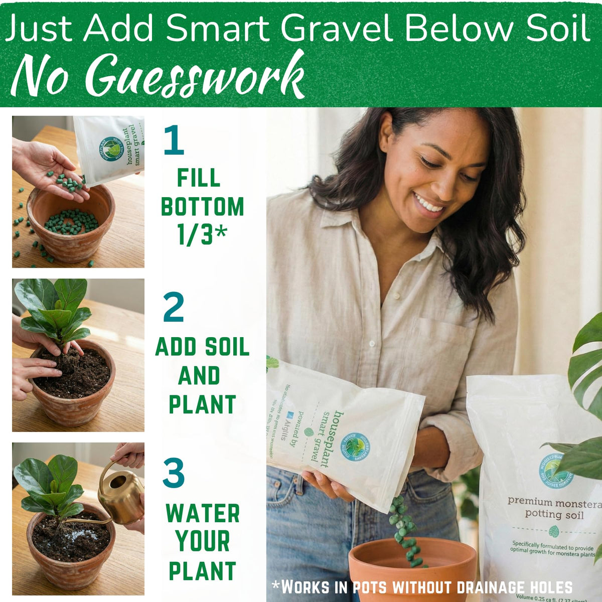 Houseplant Resource Center Smart Gravel uses recycled ocean plastics to protect marine life