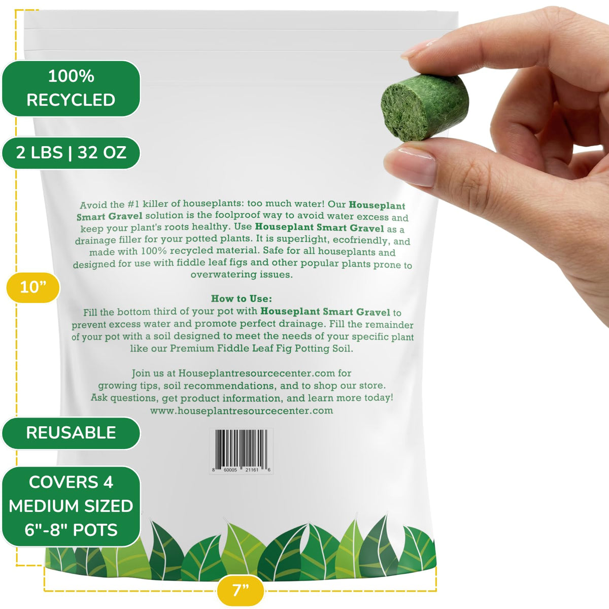 Houseplant Resource Center Smart Gravel complements a small, woman-owned brand's plant care