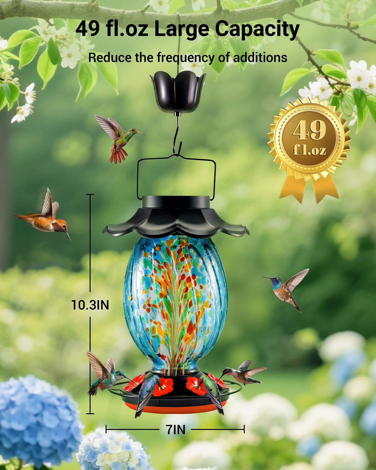 HouseSapp 360-degree perch enables feeding from any angle.