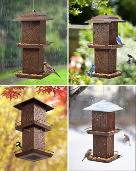HouseSapp easy-fill lid and drainage prevent clumping after rain.