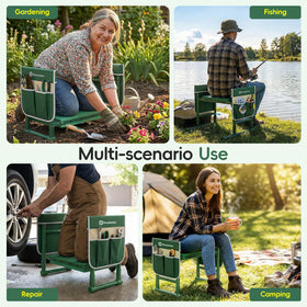Housolution Garden Kneeler portable design suits camping and picnics outdoors.