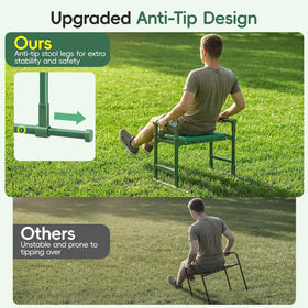 Housolution Garden Kneeler sturdy metal frame resists rust for lasting outdoor use.