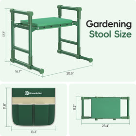 Housolution Garden Kneeler includes two tool bags for organized tasks outdoors.