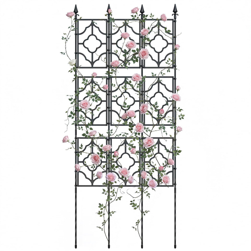 Housolution garden trellis 64.57in grid design supports vigorous vines