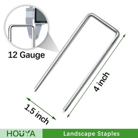 Houya 12-gauge galvanized garden stakes resist rust for year-round outdoor use.