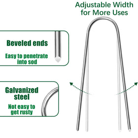 Houya dual-beveled ends ease installation through fabric, soil, and mulch.