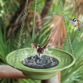 HOUYANG hanging bird bath compatible with porches and balconies.