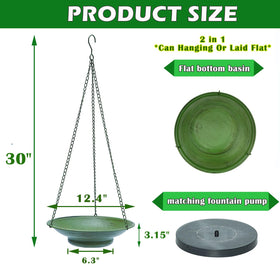 HOUYANG metal bird bath bowl shows durable rust-resistant construction.