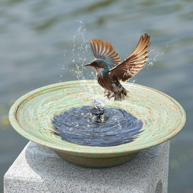 Houyang solar fountain bird bath powered by sun attracts birds