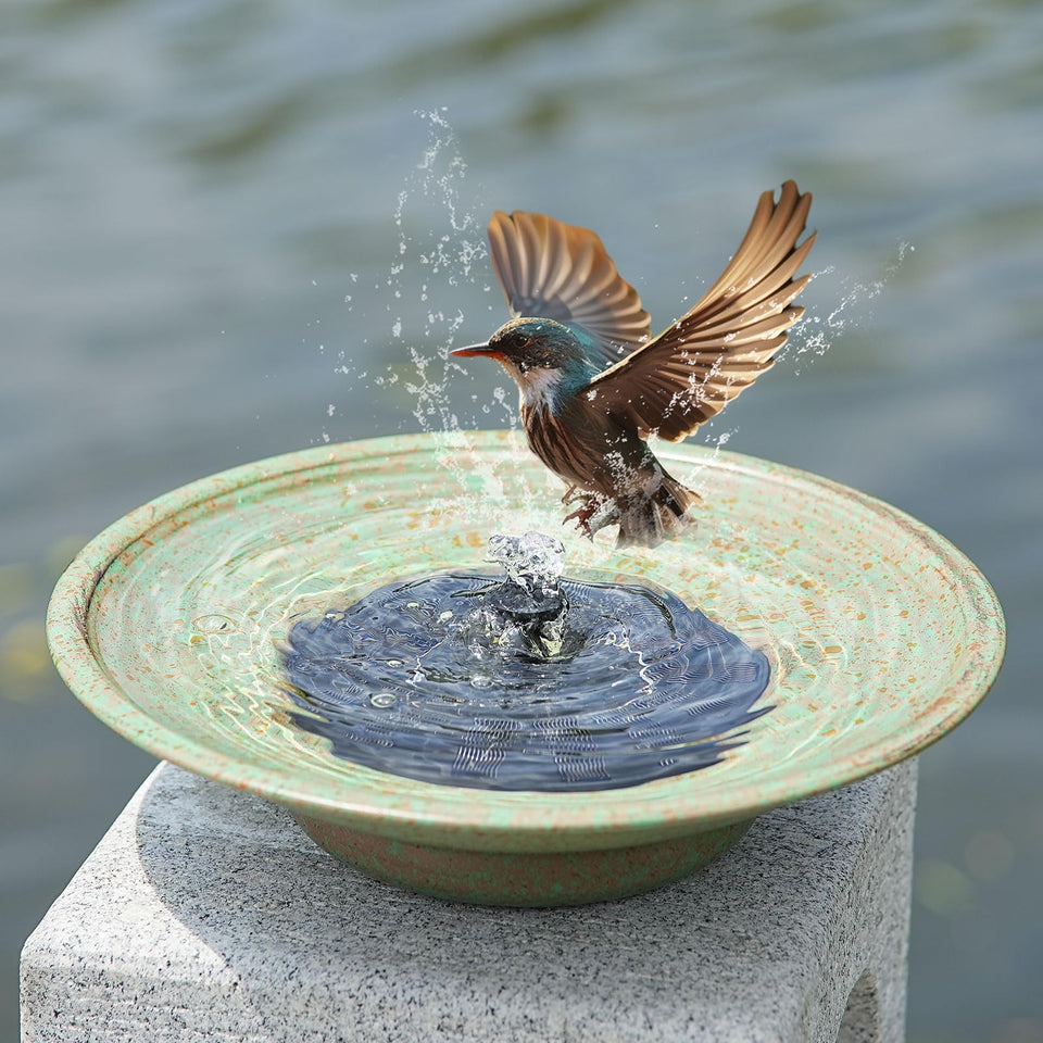 Houyang solar fountain bird bath powered by sun attracts birds
