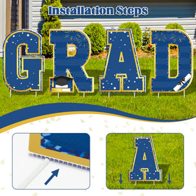 HOVACY extra-large GRAD sign measures 11.65 by 15.75 inches for high impact.