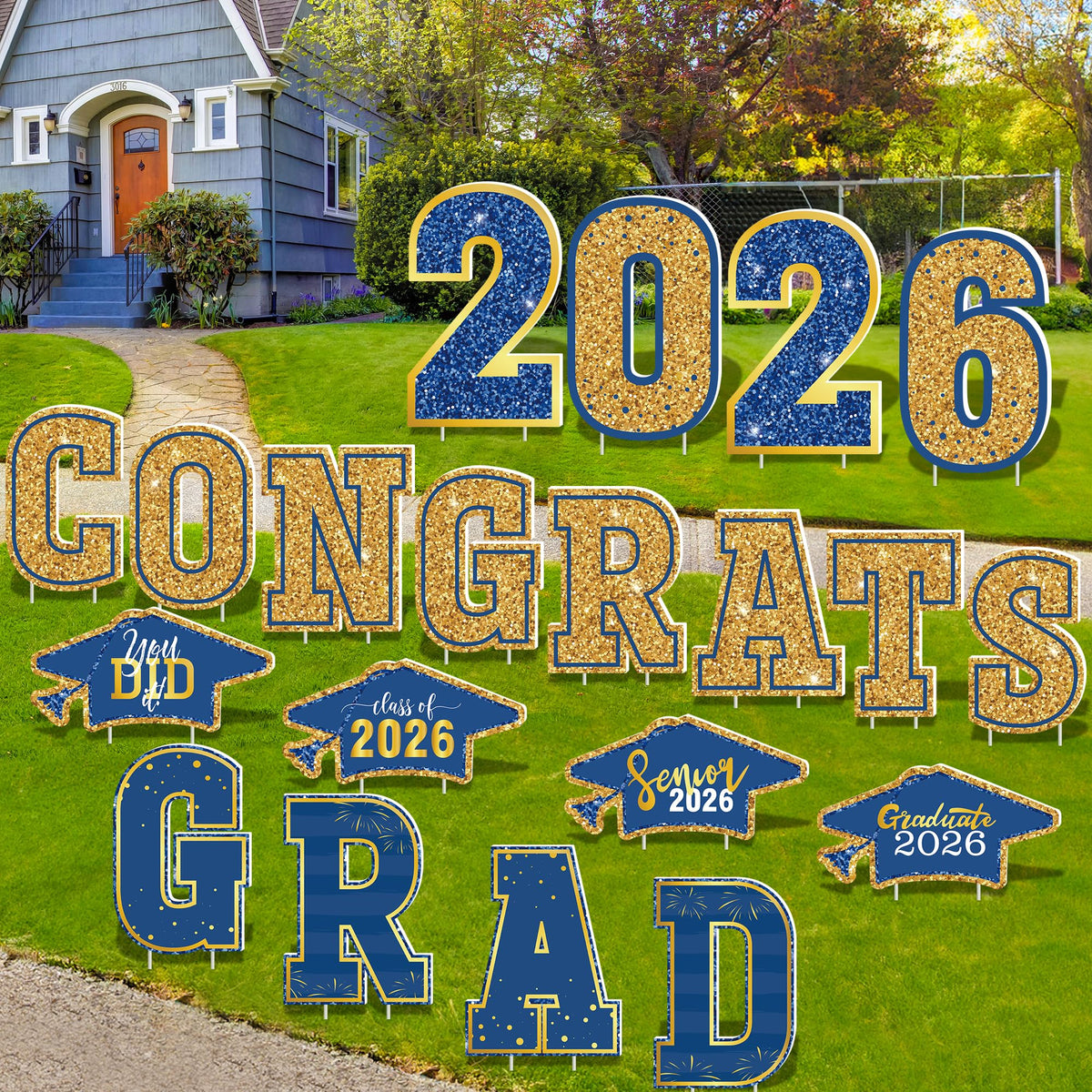 HOVACY glitter plastic finish adds sparkling touch to graduation decor