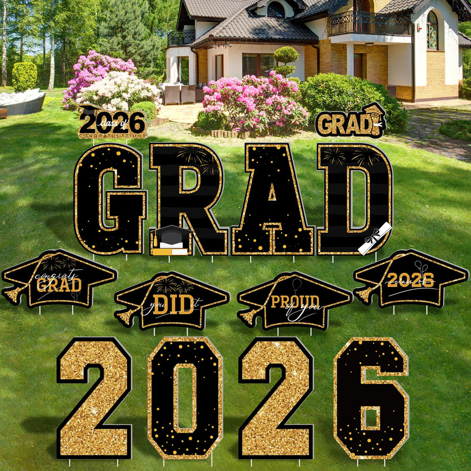 HOVACY graduation yard sign 2026 big letters for bold front-yard display