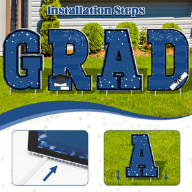 HOVACY cap-shaped signs add festive flair to outdoor grad displays