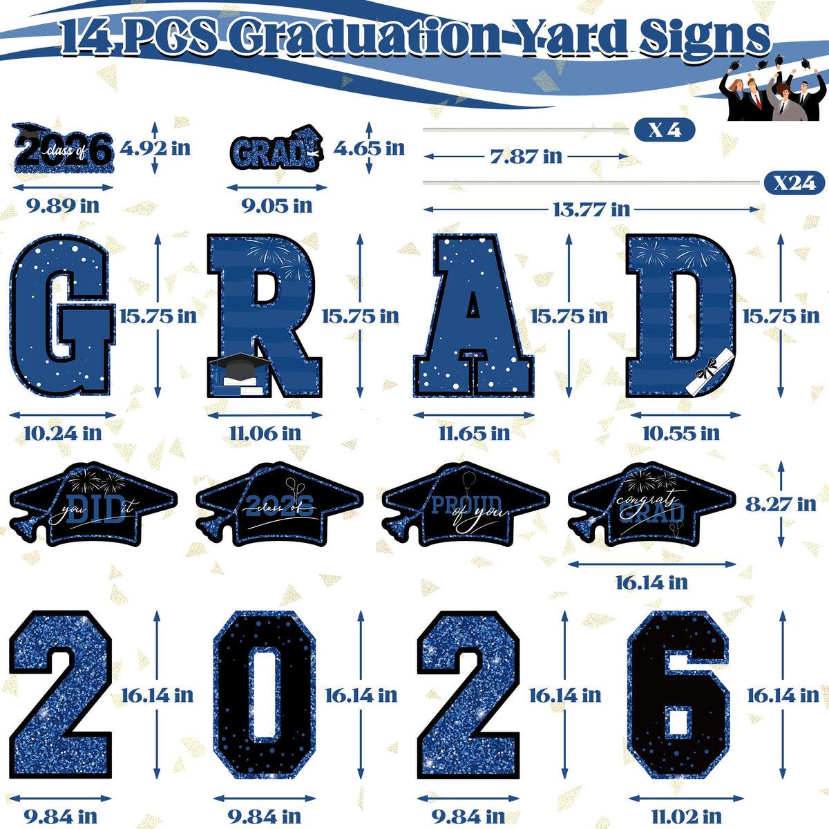 HOVACY graduation letters sign highlights class of 2026 outside your home