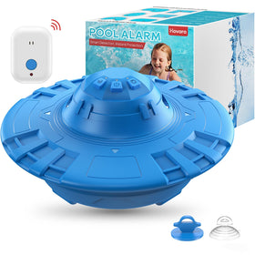 Hovara pool alarm floating in water for proactive safety monitoring