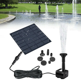Hovico Solar Fountain four-spray adapters offer versatile water displays.