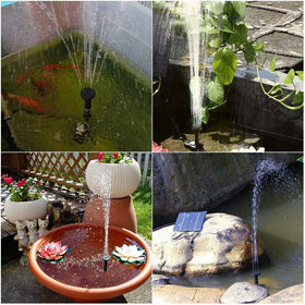 Hovico Solar Fountain brushless-motor design reduces power use.