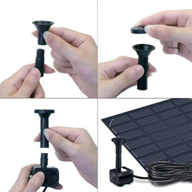 Hovico Solar Fountain small-pond water flow supports oxygen exchange.