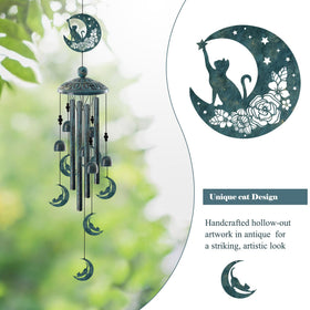 Howarmer cat charms close-up with six charms for garden accents