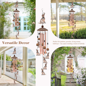 Howarmer dog windchimes garden display boosts outdoor charm
