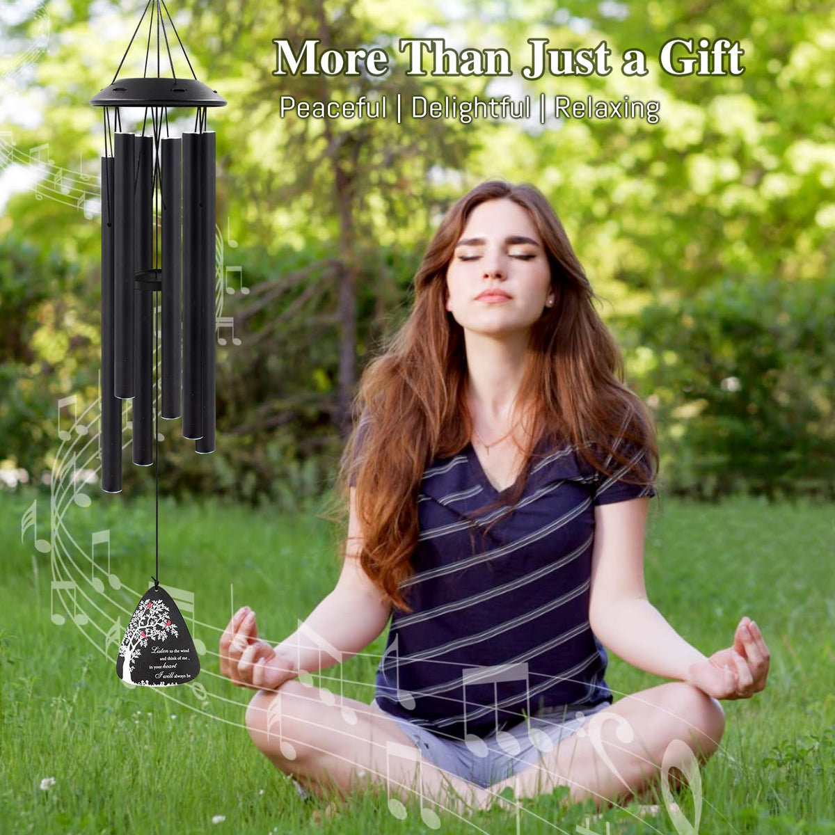 Howarmer gift-ready wind chime expresses condolences with elegance and warmth.
