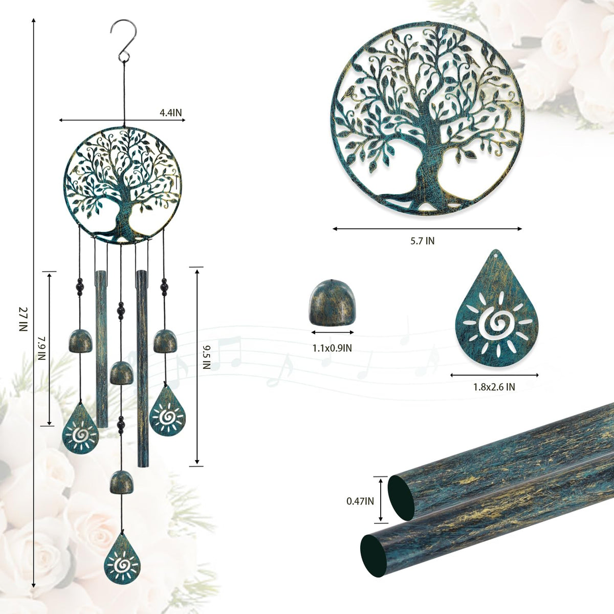 Howarmer Tree of Life wind chime makes a thoughtful gift.