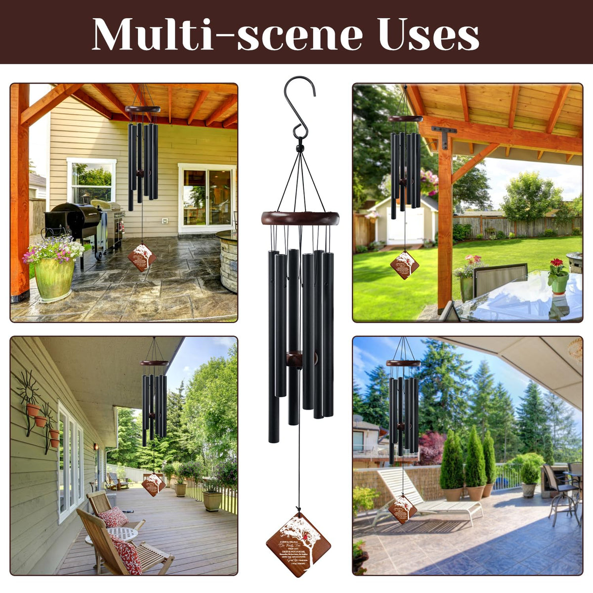 Howarmer memorial wind chimes offer a thoughtful keepsake for garden or patio memorials.