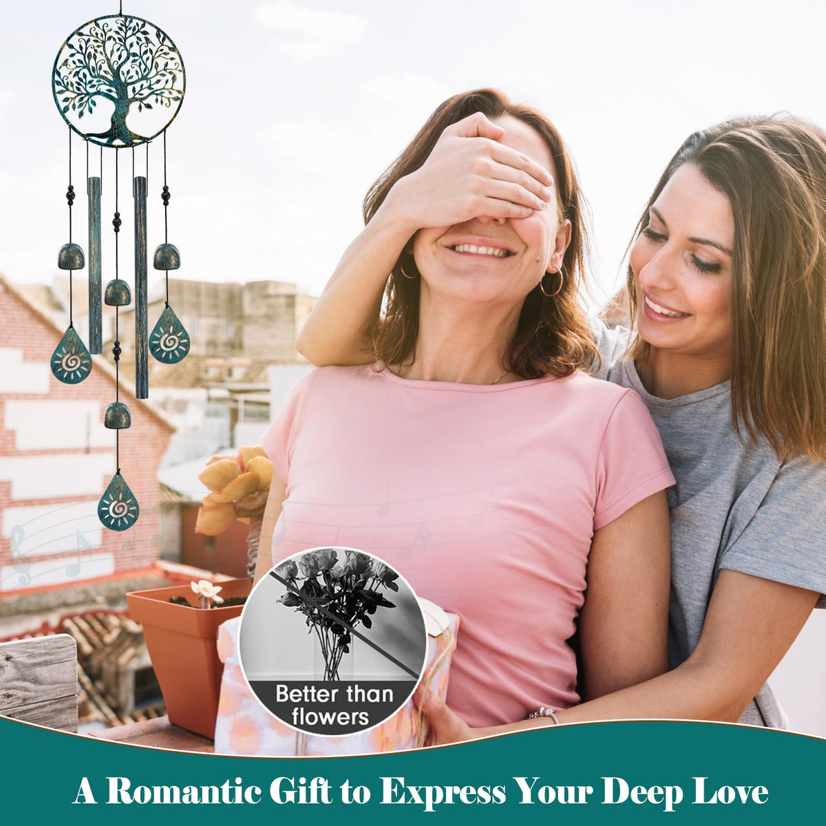 Howarmer backyard wind chime ideal for garden decoration and gift giving.