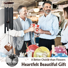 Howarmer outdoor wind chimes improve garden ambience with deep tones on breeze.