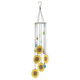 Howarmer Sunflower Wind Chimes designed for soothing ambience on patios.