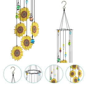 Howarmer Sunflower Wind Chimes feature adjustable length for the perfect hang.