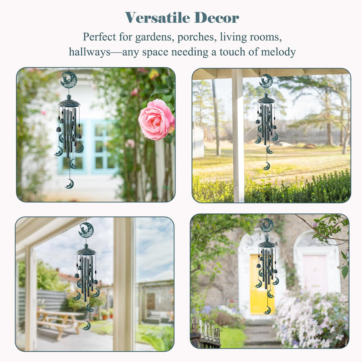Howarmer verdigris bronze finish detail adds vintage porch elegance