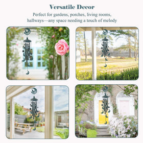 Howarmer verdigris bronze finish detail adds vintage porch elegance