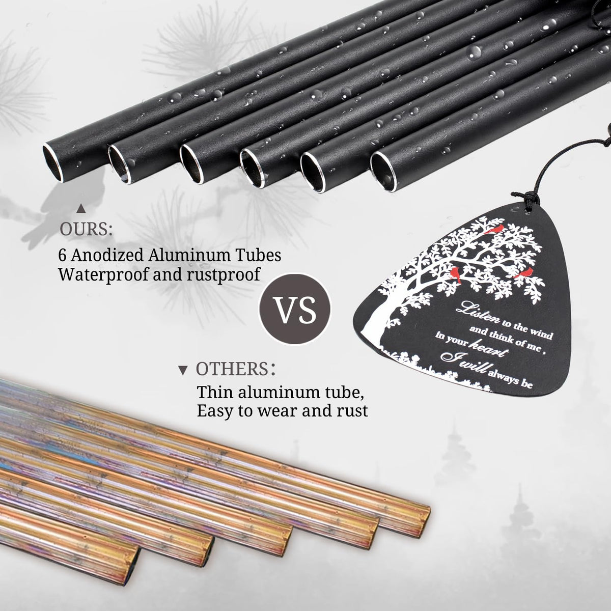 Howarmer weatherproof chime withstands rain and sun for lasting memories.