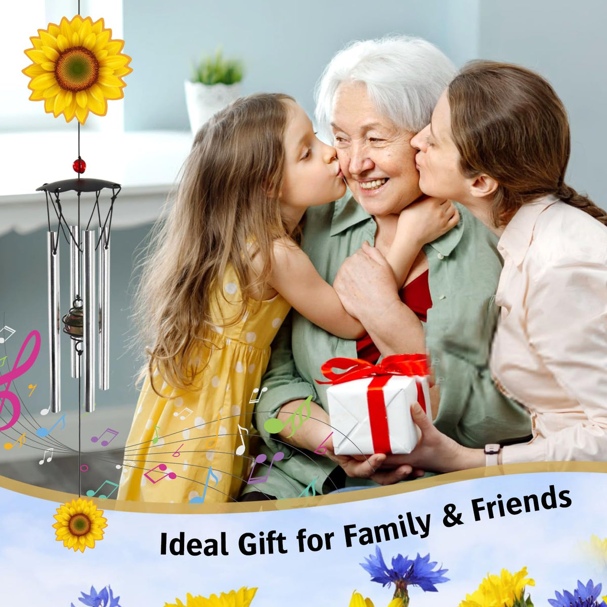 Howarmer backyard wind chimes add decorative appeal to balcony or yard.