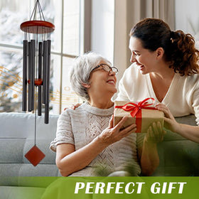 Howarmer wind chimes central string with adjustable snap button for tonal variety.