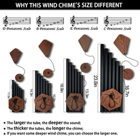 Howarmer wind chimes 28 inch hanging on porch demonstrates size and presence