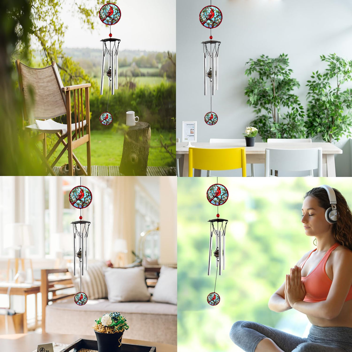 Howarmer wind chimes durable nylon rope designed for outdoor use