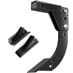 HOWBOW hitch-mounted trencher front view for durable, easy trenching on uneven ground