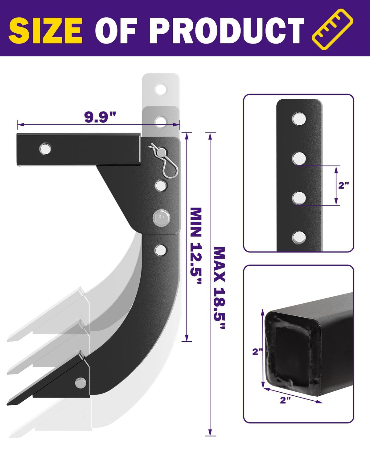 HOWBOW powder-coated finish resists rust for all-weather performance