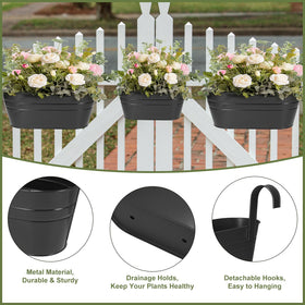 HowRU small hanging flower pots fit tight corners and shelves with compact design