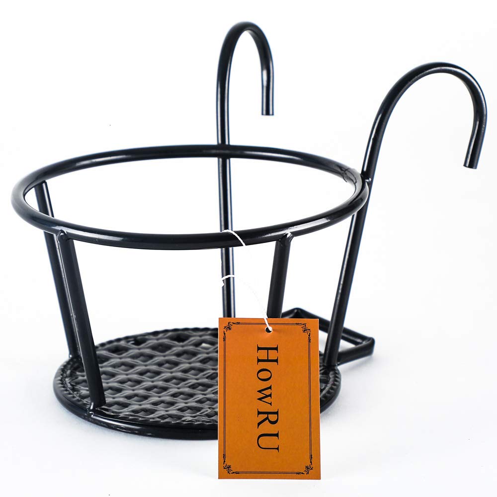 HowRU Iron Art black finish complements garden colors while protecting metal from weathering