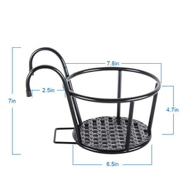 HowRU Iron Art fence planter pack of 3 provides sturdy decorative planters for balconies