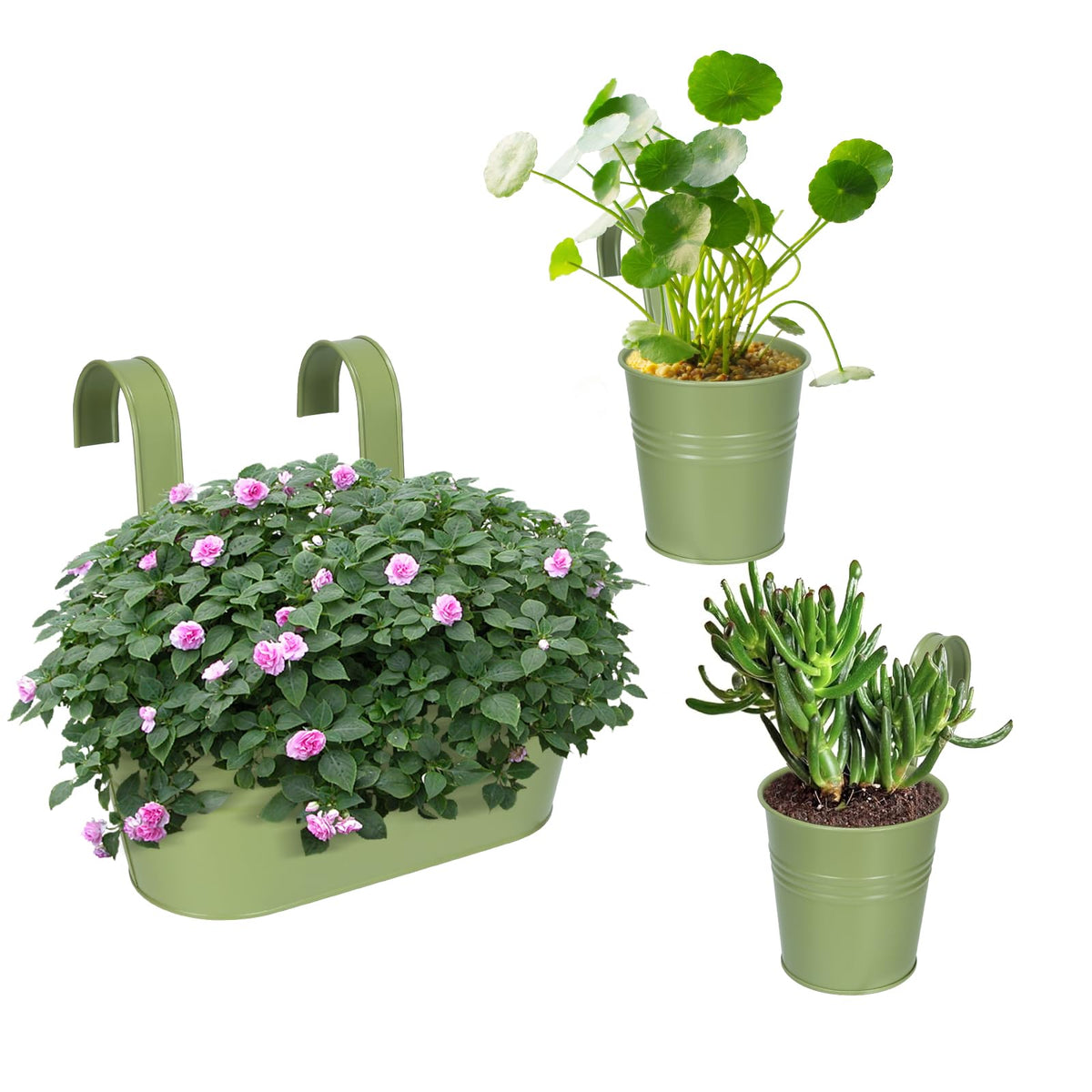 HowRU two-style set includes large oval and round pots.