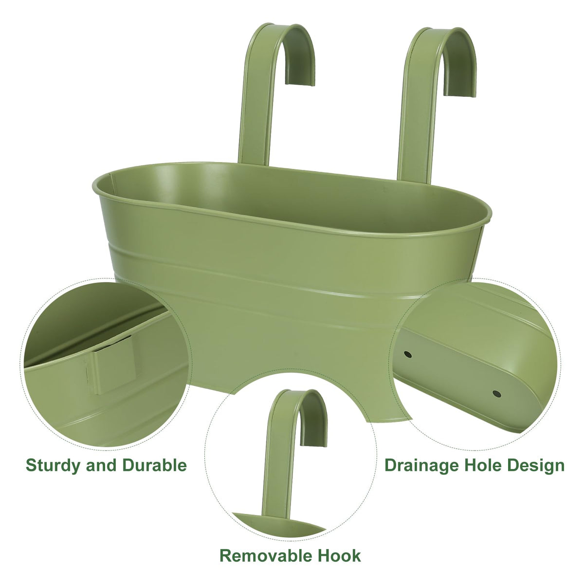 HowRU rectangular balcony planters maximize space for plants.