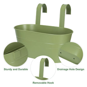 HowRU rectangular balcony planters maximize space for plants.