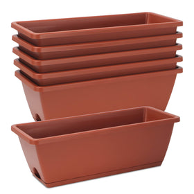 HOXHA window box planter six-pack on a bright windowsill for easy gardening.