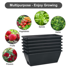 HOXHA Window Box Planter provides deep root space for healthier plants.