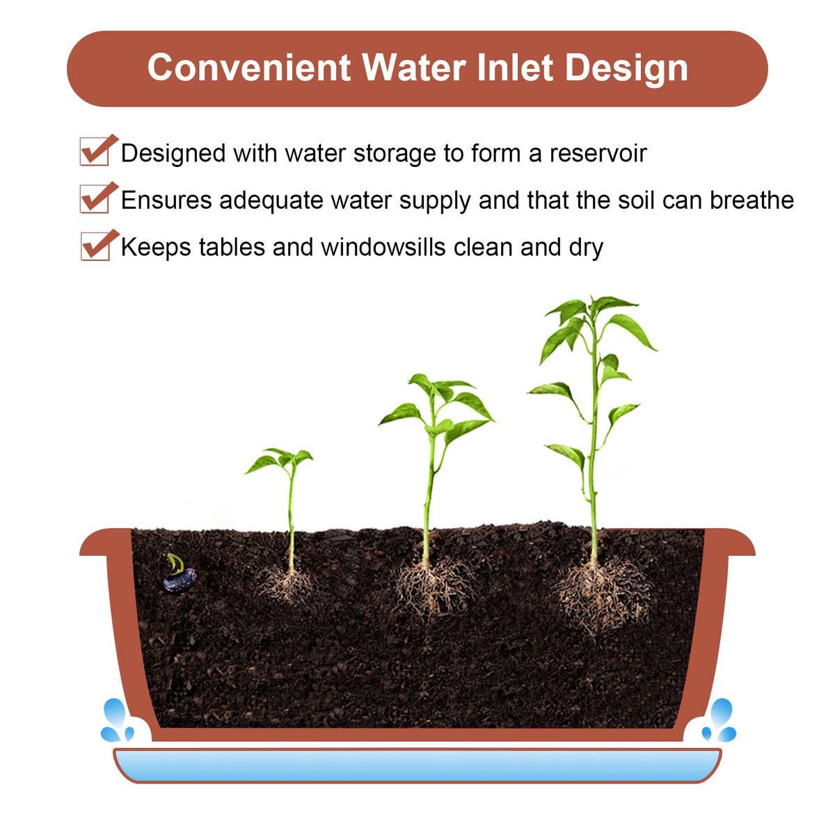 HOXHA window box planter suitable for indoor and outdoor spaces.